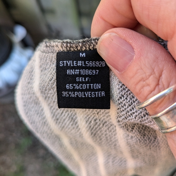 Casual Jersey dress Grey and White striped sz M - Picture 7 of 7